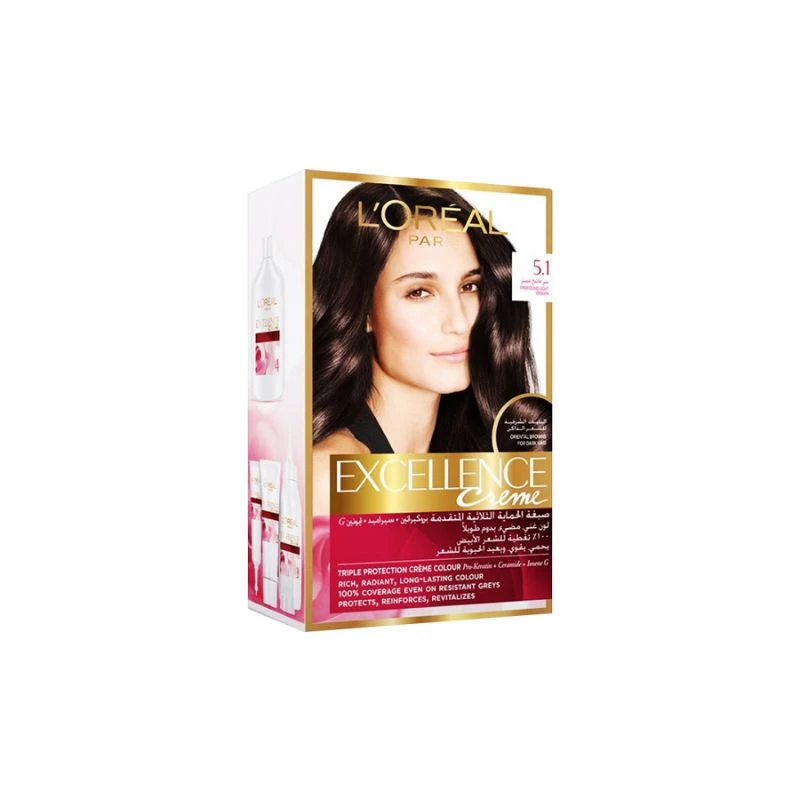 LOREAL EXCELLENCE # 5.1 MEDIUM ASH BROWN