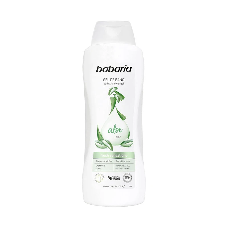 BABARIA ALOE VERA MOISTRISING BATH AND SHOWER GEL 600ML