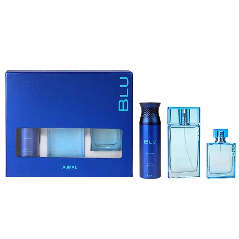 AJMAL GIFT SET BLU EDP + DEW200ML + COLOGEN