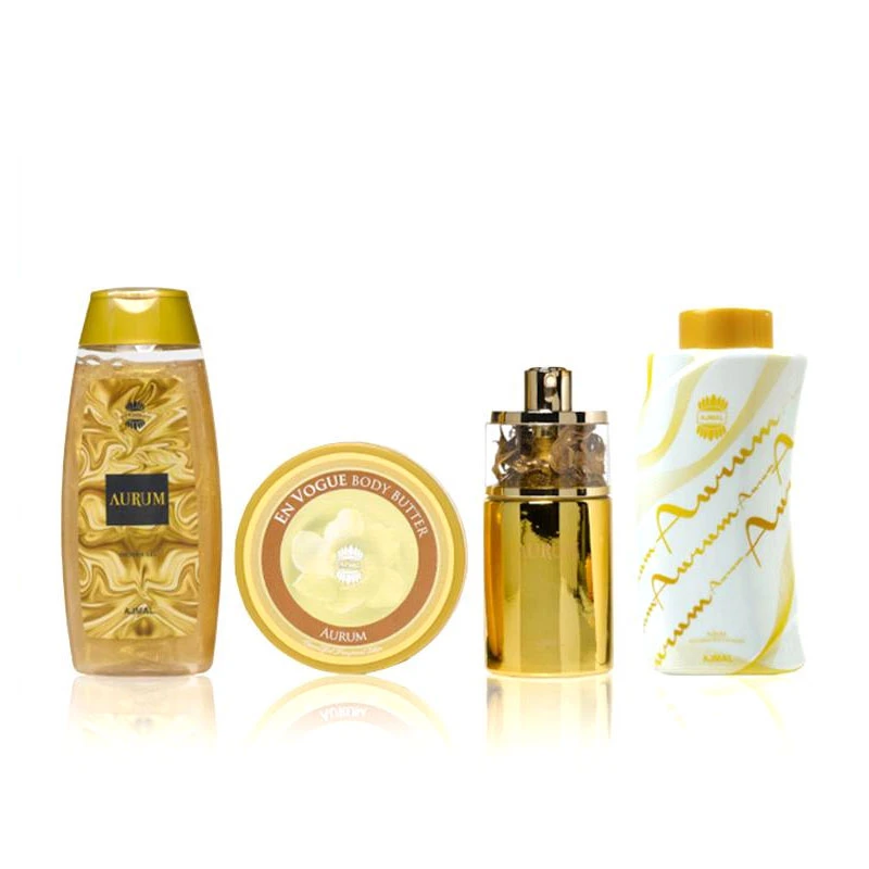 AJMAL AURUM EDT + SHWER GEL + BODY BUTTER + POWDER