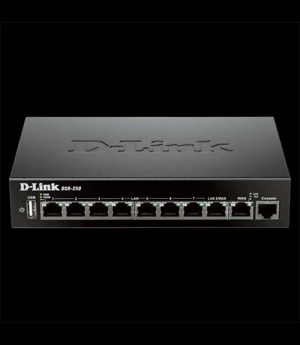 D-Link DSR-250 8-Port Gigabit VPN Router