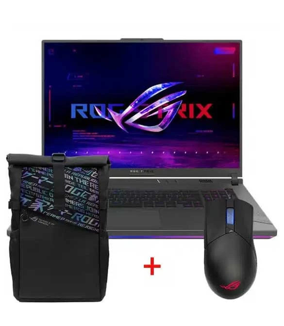كمبيوتر محمول ASUS ROG STRIX G18 G814 للألعاب – معالج Intel Core I9-14900HX – RTX 4070 8GB – شاشة 18 بوصة بدقة 2.5K WQXGA IPS بمعدل تحديث 240 هرتز – أخضر فولت (الحزمة الكاملة)