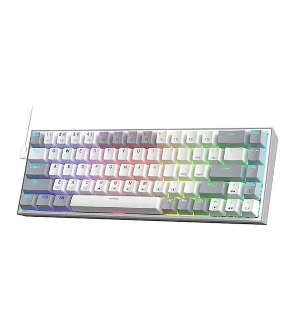 لوحة مفاتيح الألعاب CASTOR K631 رمادية اللون 65% سلكية RGB