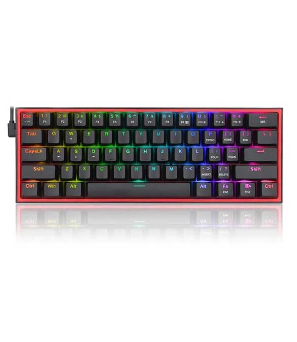 لوحة مفاتيح REDRAGON Fizz RGB K617-RGB باللون الأسود