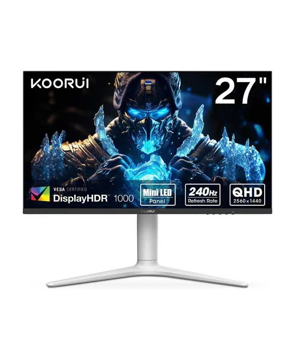 KOORUI GN10 27” GAMING MONITOR, WQHD (2560 X 1440), 240HZ ADOBE RGB 100% SRGB, DISPLAY HDR 1000