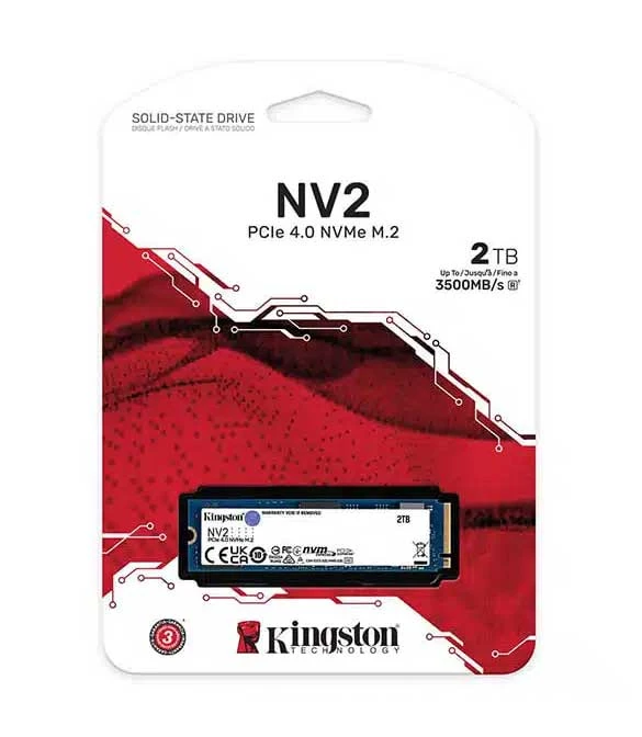 KINGSTON NV2 SSD بسعة 2 تيرابايت مع منفذ M.2 PCIe 4.0 NVMe