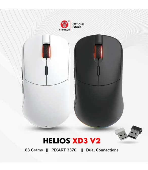 ماوس الألعاب اللاسلكي Fantech HELIOS XD3 v2 - أسود