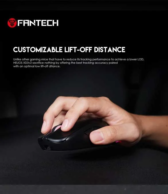 ماوس الألعاب اللاسلكي Fantech HELIOS XD3 v2 - أسود