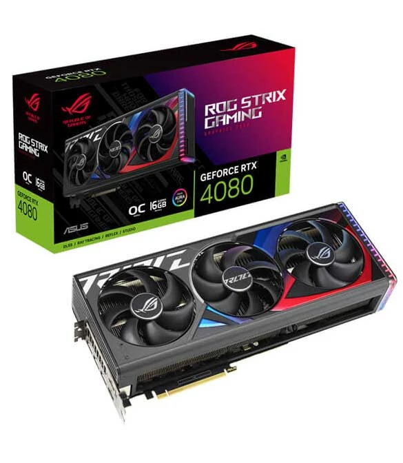 بطاقة رسوميات ASUS ROG Strix GeForce RTX 4080 16GB GDDR6X GAMING OC Edition