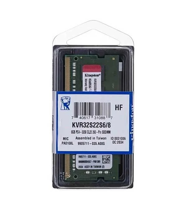 ذاكرة الوصول العشوائي KINGSTON 8GB DDR4 3200MHz لأجهزة الكمبيوتر المحمولة