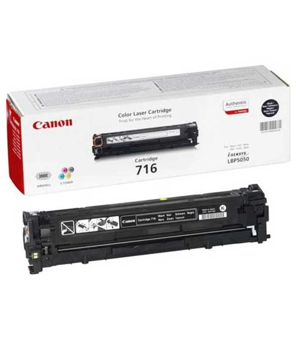 خرطوشة حبر كانون EP-716B سوداء متوافقة مع i-SENSYS LBP5050/i-SENSYS LBP5050N/i-SENSYS MF8030Cn/i-SENSYS MF8040Cn/i-SENSYS MF8050Cn/i-SENSYS MF8080Cw