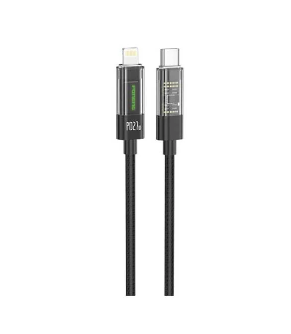 FONENG X105 1.2M Type-C to Lightning Transparent Head Braided Cable (PD27W)