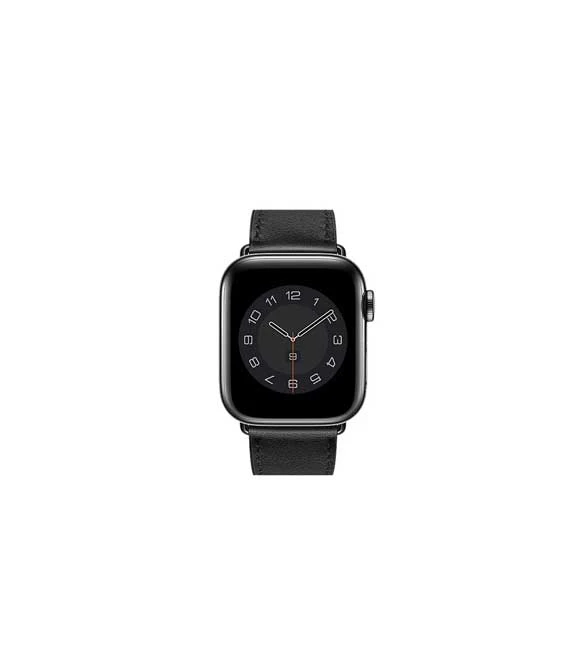 WiWU Genuine Leather Watch Bands for Apple Watch 42/44/45/49 - Black