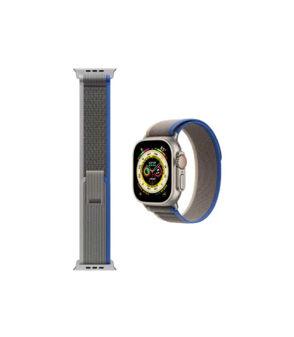 سوار ساعة WiWU Trail Loop لساعة iwatch مقاس 38-41 مم - أزرق ورمادي
