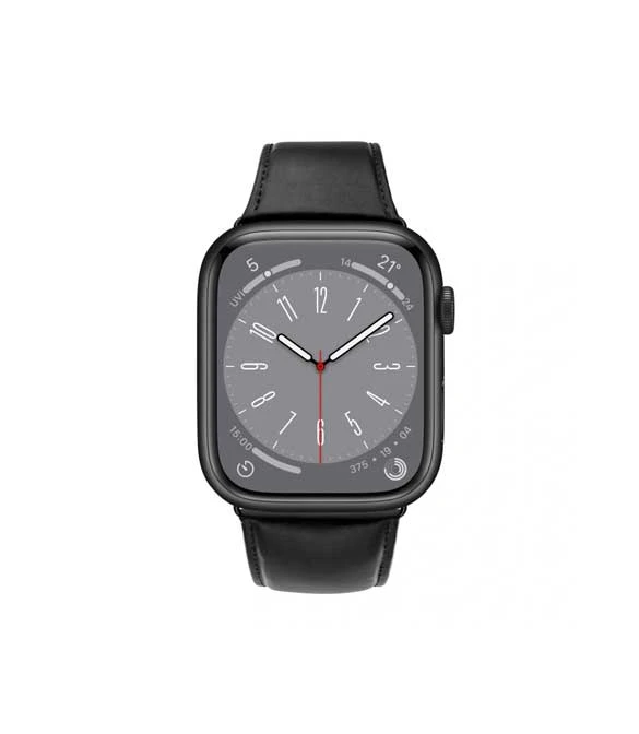 WiWU Wi-WB003 Crazy Horse Leather Watch Band for iWatch - Black