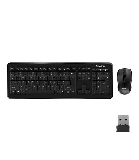 مجموعة لوحة المفاتيح والماوس اللاسلكية للكمبيوتر MeeTion MT-C4120 - أسود