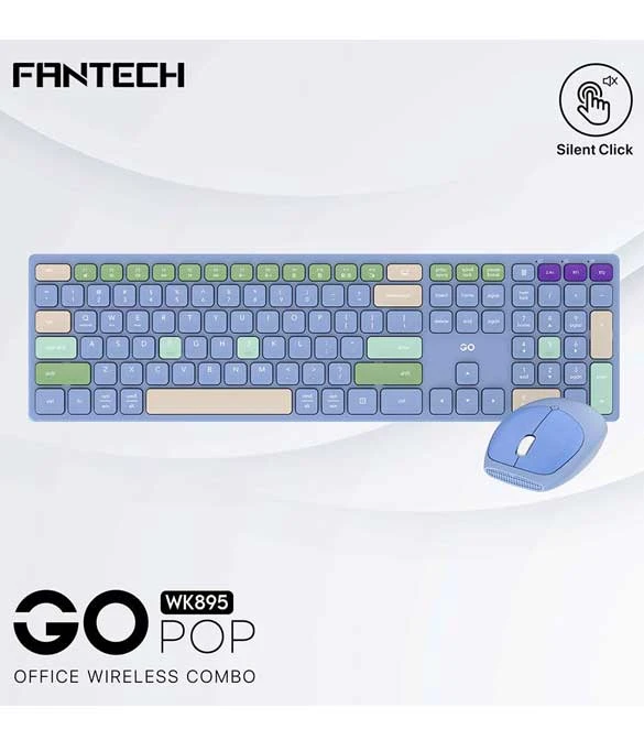 مجموعة سماعات Fantech GO POP WK895 اللاسلكية للمكتب - باللون الأزرق
