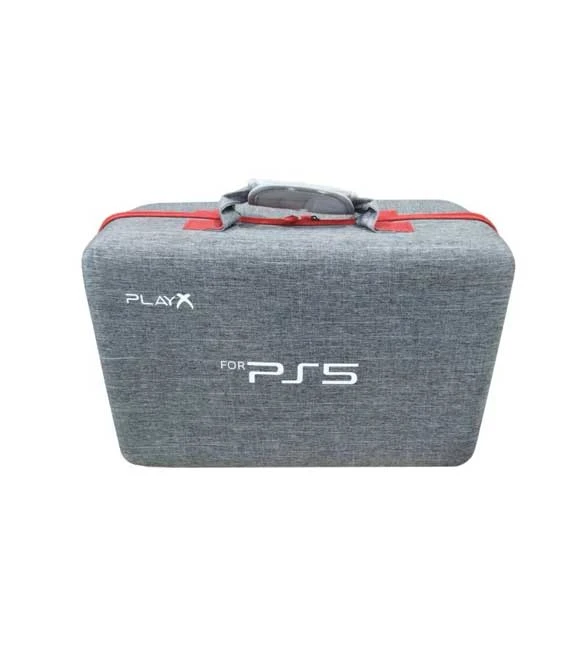 حقيبة تخزين للسفر من PlayX لجهاز PS5 Slim - رمادي