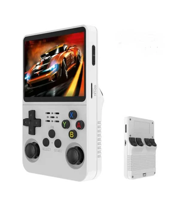 EWDGOES R36S Game Console Emulator System Transparent 3.5 inch ( White )