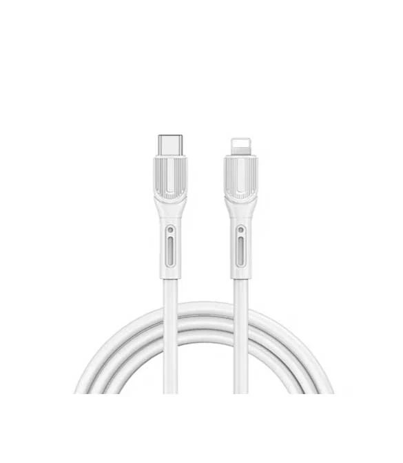 كابل WiWU White Armor Series 20W عالي المرونة TPE Wi-C005 USB C إلى Lightning