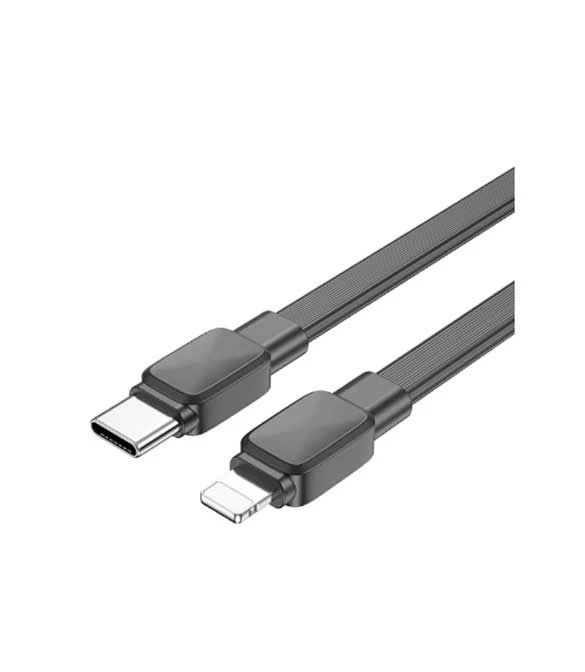 كابل WiWU Black Bravo Series Wi-C004 Lightning to Type-C 60W بطول 1.2 متر