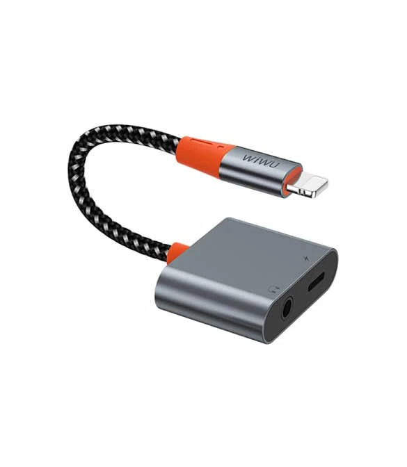 WIWU LT07 Lightning to Lightning & 3.5mm Audio Adapter