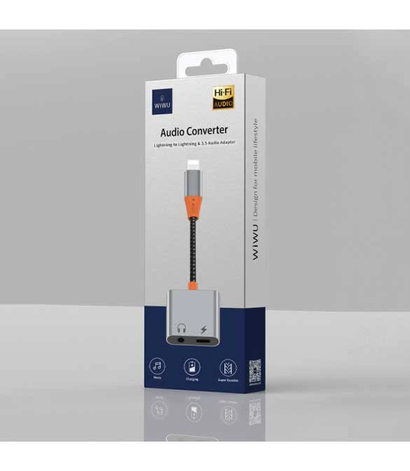 WIWU LT07 Lightning to Lightning & 3.5mm Audio Adapter