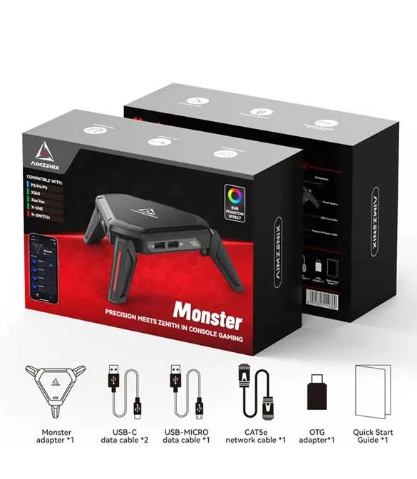 Monster - Emulator Adapter for PS5, PS4, PS3, Xbox ONE, Xbox 360, Xbox Series X/S, Nintendo Switch, PC