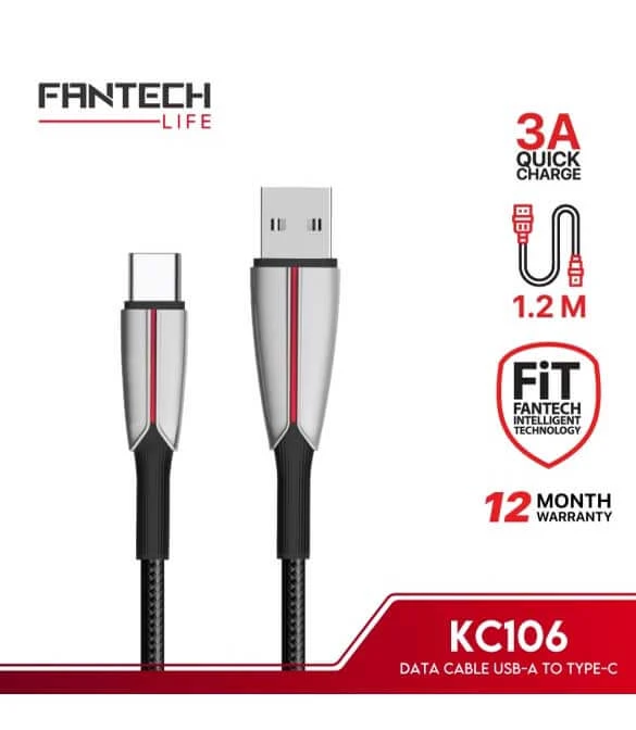 كابل Fantech KC106 USB إلى Type C بطول 1.2 متر