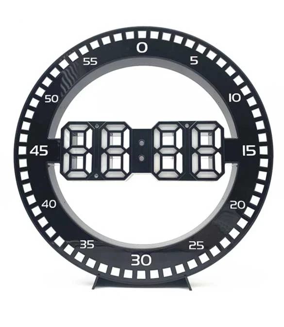 MaGiLL 3D LED Digital Wall Clock - White