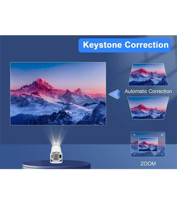 جهاز عرض محمول عالمي HY300 Ultra HD عالي الدقة مع نطاق ديناميكي عالٍ ودوار بزاوية 180 درجة