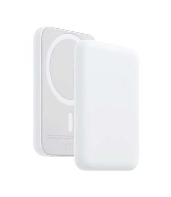 WiWU White 5000mAh Snap Cube Magnetic Wireless Charging Power Bank