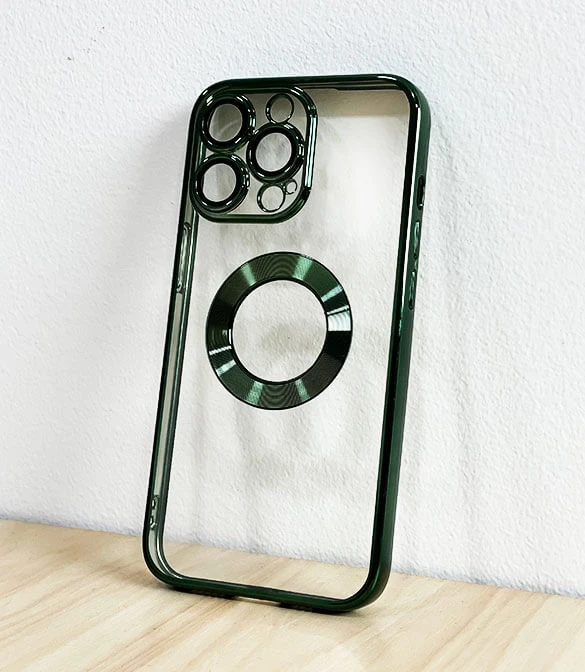جراب سيليكون فاخر لهاتف iPhone 13 Pro - أخضر