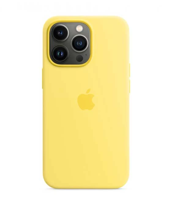 جراب سيليكون لجهاز iPhone 13 Pro - قشر الليمون