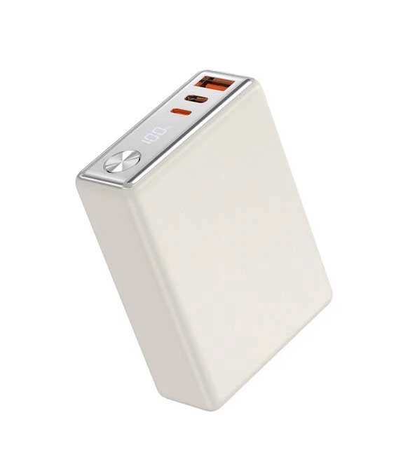 باور بانك WiWU White Wi-P006 Rock بسعة 20000 مللي أمبير مع شاشة رقمية LED