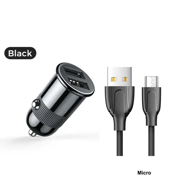 Joyroom 3.1A Dual USB Car Charger With Cable C-A06 - Micro