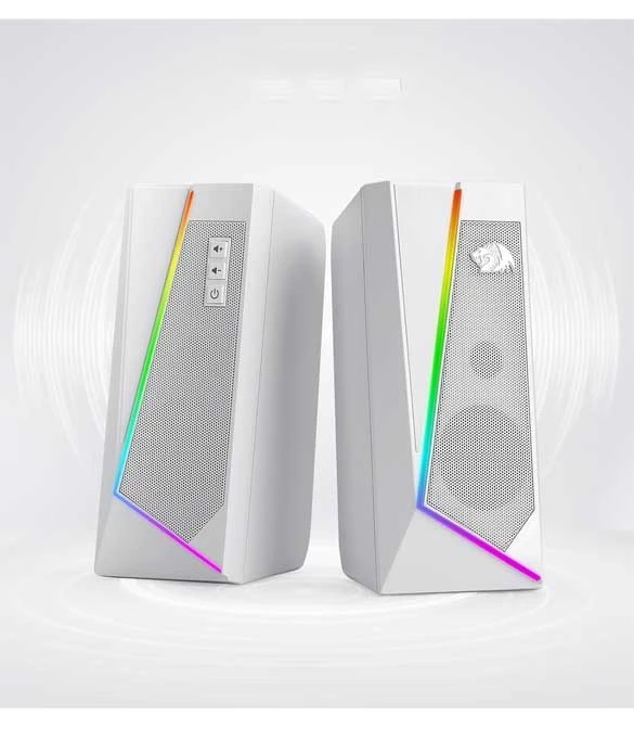 مكبرات صوت سطح المكتب Redragon GS520 RGB باللون الأبيض