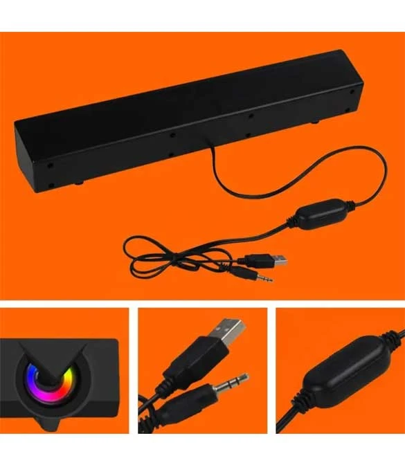 مكبر صوت USB متعدد الوسائط Kisonli i-530 لأجهزة الكمبيوتر الشخصية والهواتف المحمولة والكمبيوتر المحمول