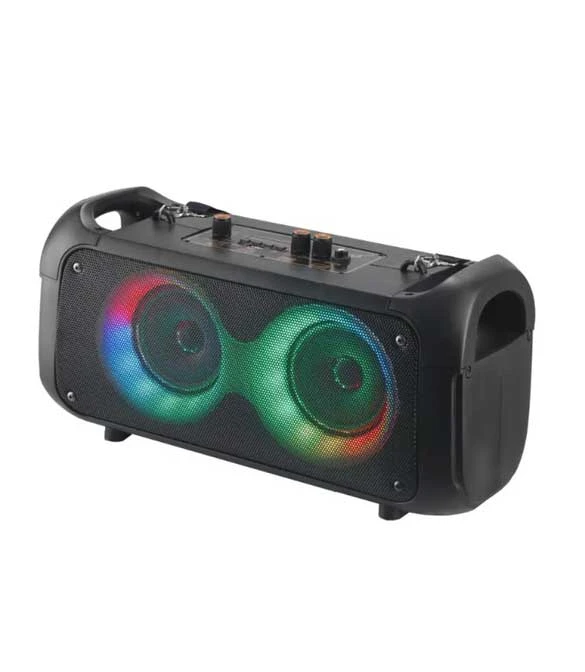 مكبر صوت محمول للحفلات عالي الدقة WRX-4207C مزدوج 4 بوصات بإضاءة LED RGB