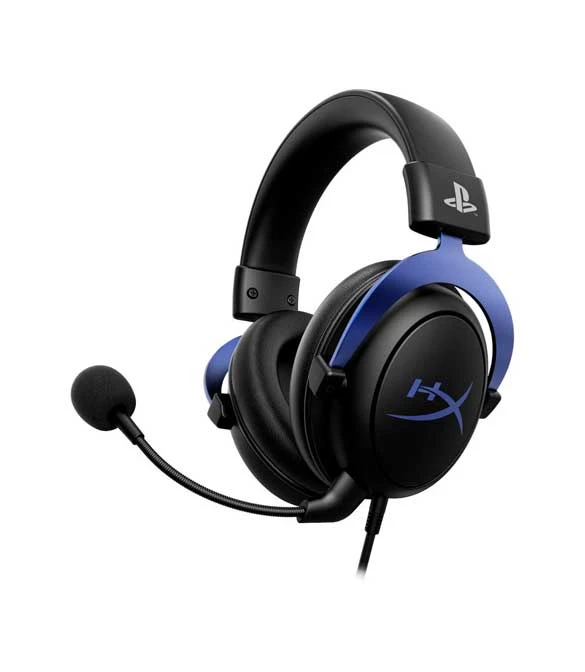سماعة الألعاب السلكية الجديدة HyperX Cloud Stereo لـ PlayStation PS5 وPS4 باللونين الأسود والأزرق
