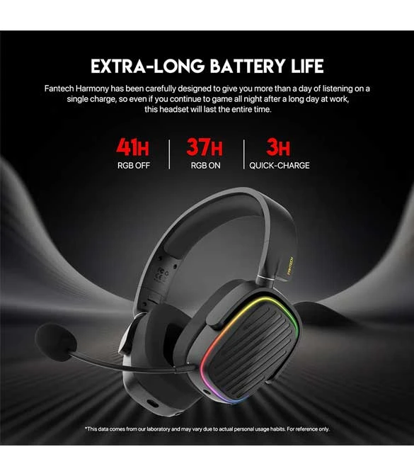 سماعة رأس لاسلكية Fantech WHG02 Harmony - بيضاء