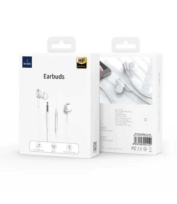 WiWU EB310 3.5mm Jack Wired Earphone - White