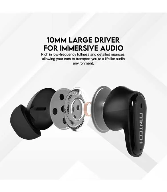 سماعات Fantech Black TWS Life Wave 13 True Wireless