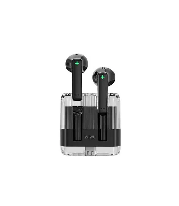WiWU T21 Transparent Wireless Bluetooth Earbuds - Black