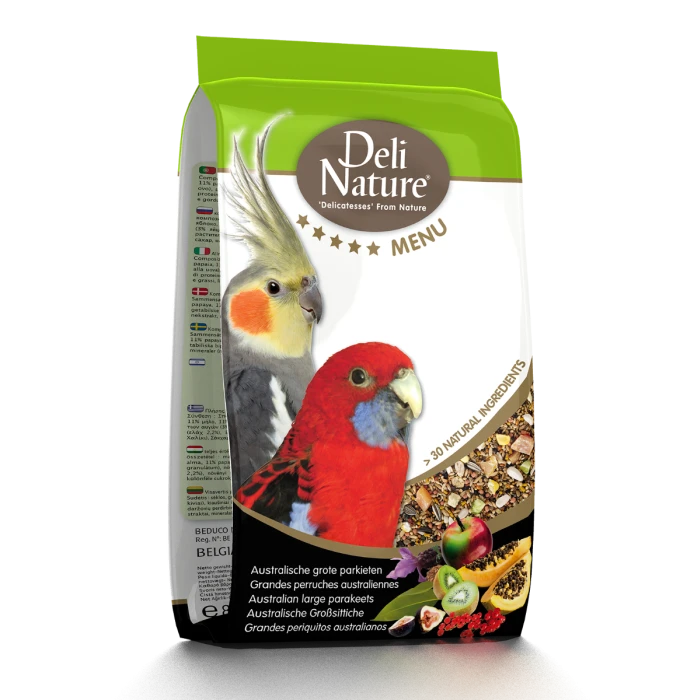 قائمة طعام الخمس نجوم من Deli Nature للببغاء الأسترالي