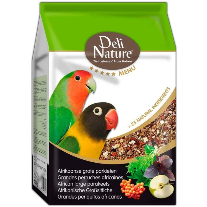 قائمة طعام خمس نجوم من Deli Nature لببغاء أفريقي