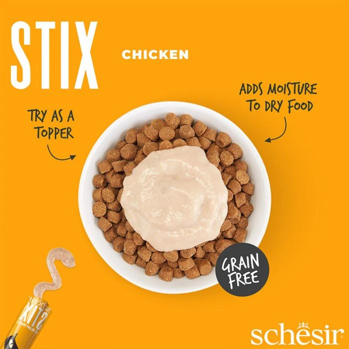 Schesir Stix Chicken in cream 90g in pouch