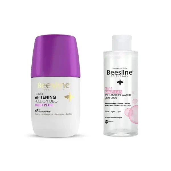 Beesline Whitening Roll-on Deodorant Beauty Pearl + Beesline 3 In 1 Micellar Cleansing Water 100ml