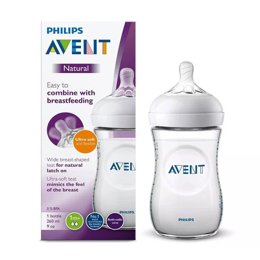 Philips Avent Natural Feeding Bottle (260 ml) 1m+
