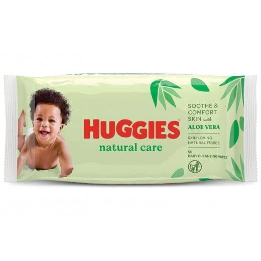 Huggies Natural Care Wet Wipes with aloe vera, 56 Wipes